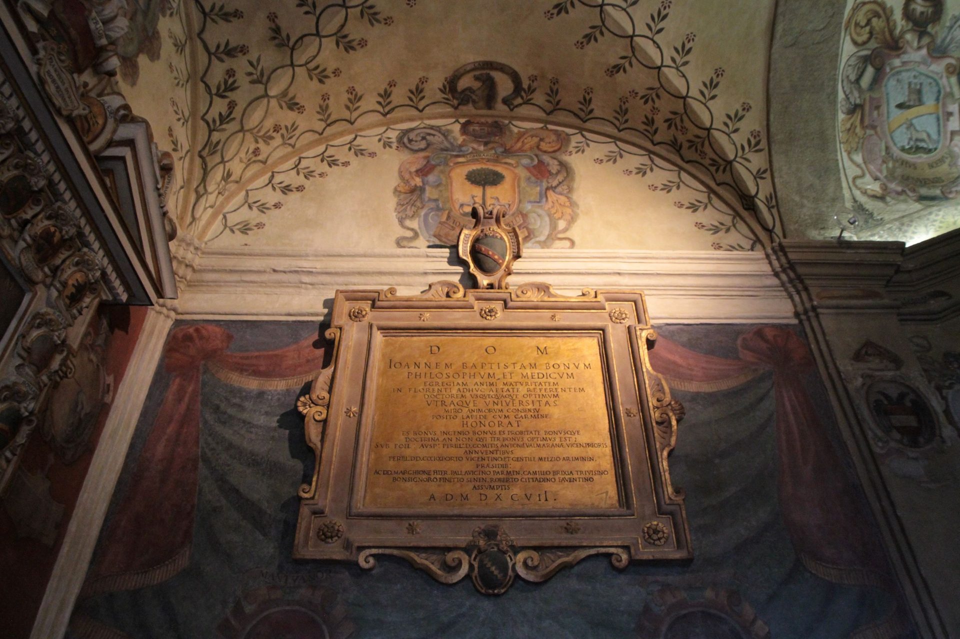 Giovan Battista Bono's memorial tablet, Palazzo Archiginnasio, Bologna (1).JPG